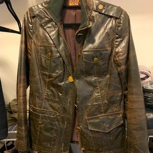TORY BURCH SIZE 4 coated cotton jacket.